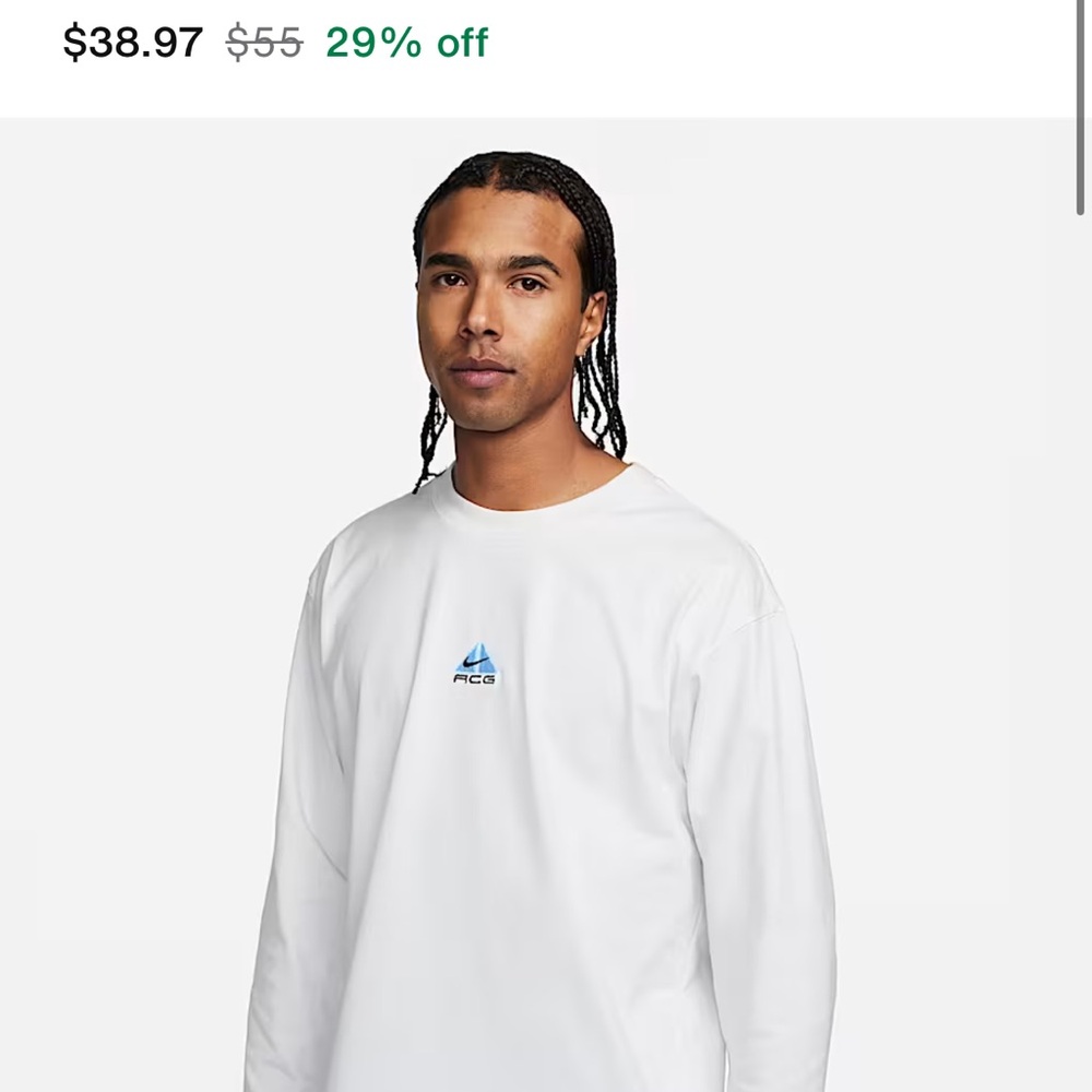 Nike ACG long sleeve shirt 
white